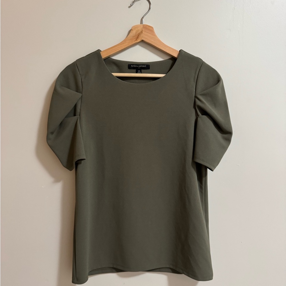 Banana Republic Olive Green Women's Top
